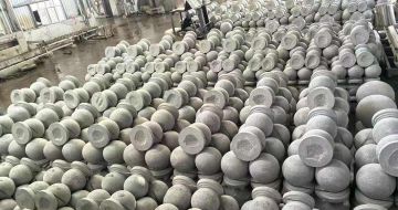 儋州芝麻白圆球 石球 挡车球