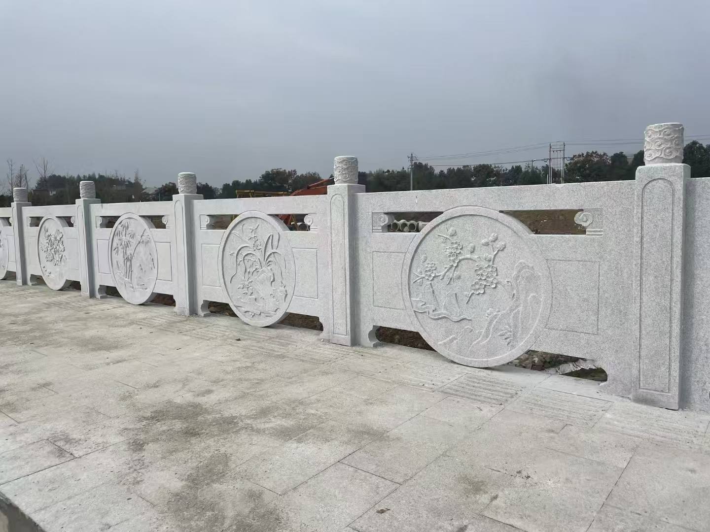 儋州芝麻白河道栏杆 石材栏杆